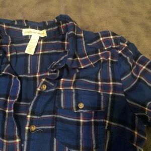 Ambiance Apparel Button Down Plaid Top